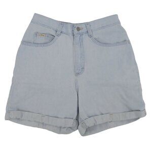 VTG Riders Women 8 Style 146305G Light Blue Denim Jean Shorts Roll Cuff Pockets